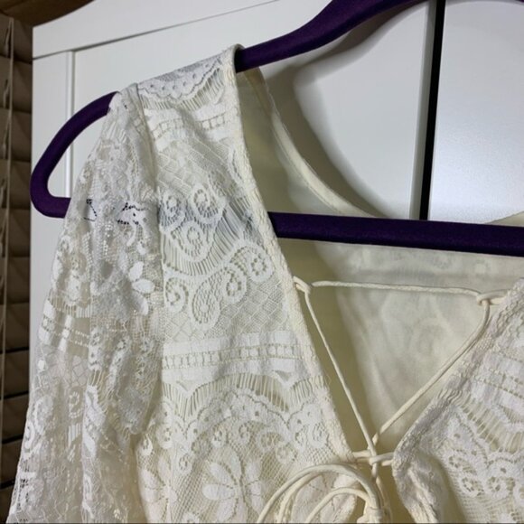 Dolce Vita Cold Shoulder Lace Mini Dress - Picture 10 of 16